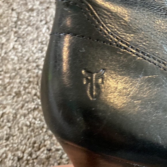 Black Leather Women’s Frye Heeled Boots - Picture 2 of 11